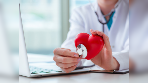 Healthy heart with strong blood flow.