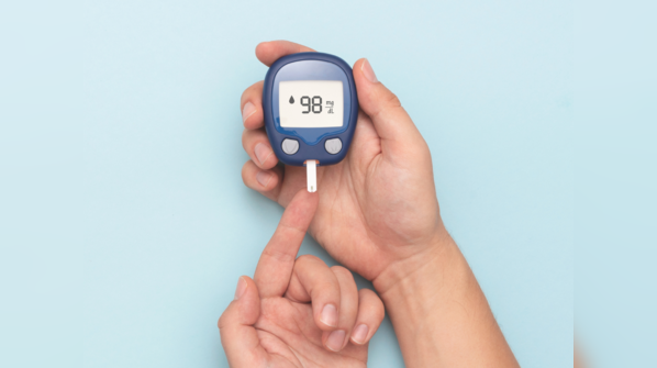 Close-up of blood sugar monitor.