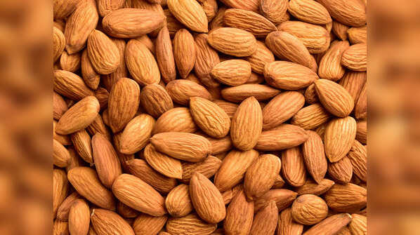 Almonds showcasing their natural brown skin