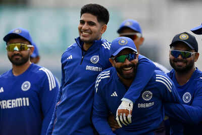 Shubman Gill and Ravindra Jadeja practice at Headingley