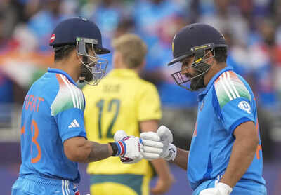 Rohit Sharma and Virat Kohli during a match