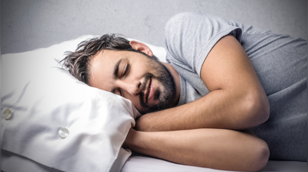 Mike Fremont enjoying a peaceful night's sleep.