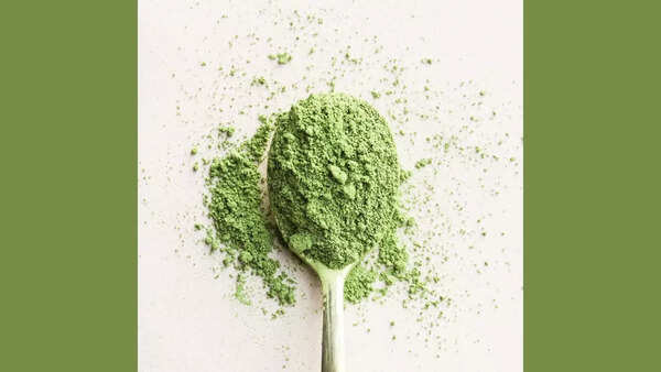Matcha powder and whisk